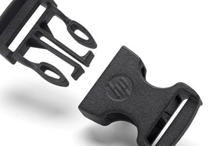 HP 3D printed buckle in Nylon